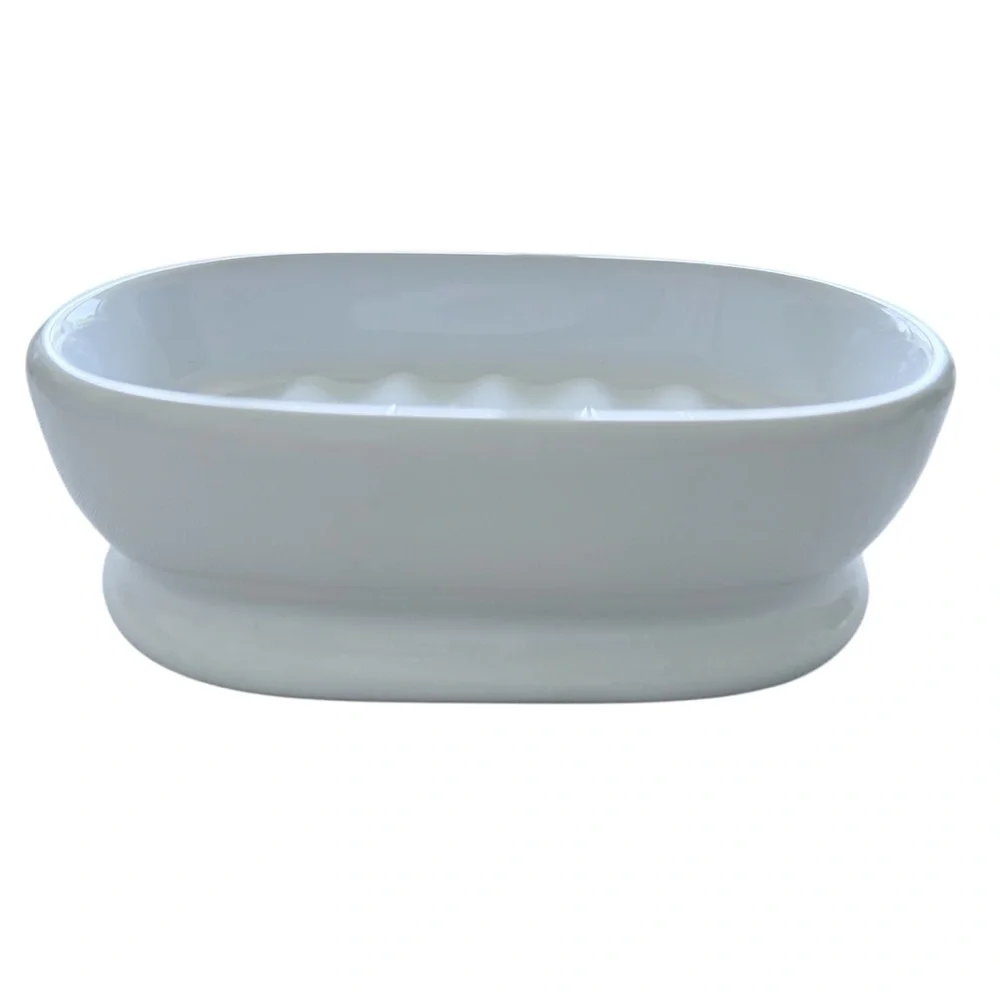 NEW mDesign Ceramic Bar Soap Dish (E32)